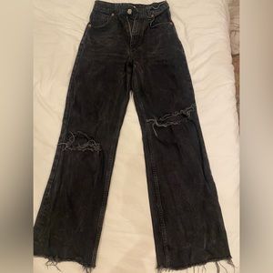 ZARA - Wide Leg High Rise, Black denim